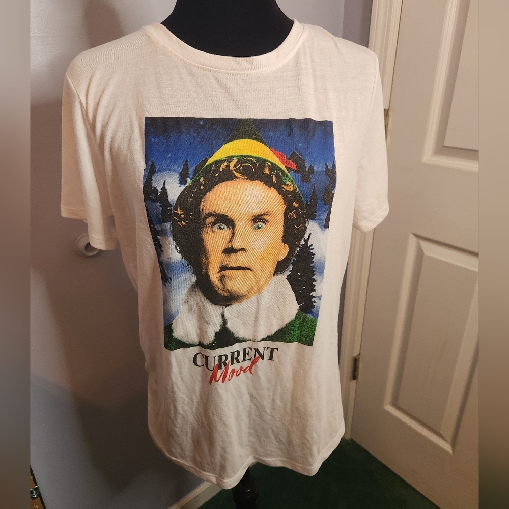 Elf Current Mood White/Colorful XXL(19) Junior Short Sleeve Shirt